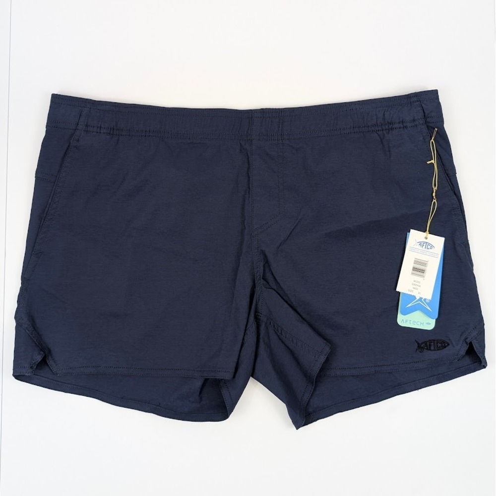 AFTCO Sirena Hybrid Tech Shorts Womens‎ XL Navy Blue Utility Outdoors Fishing